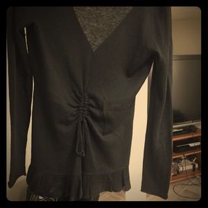 Anthropology ruffle bottom sweater